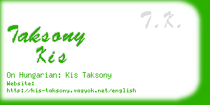 taksony kis business card